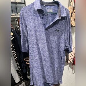Under armour purple heather golf polo